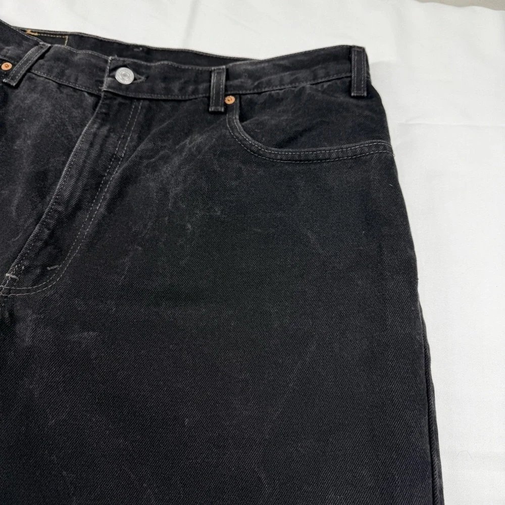 Vintage 90s Levi's 560 Loose Fit Tapered Leg Black Jeans 38x34 USA Made 1999